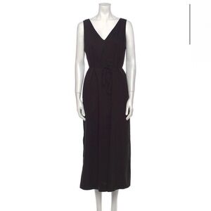Theory - Black Wrap Midi Dress